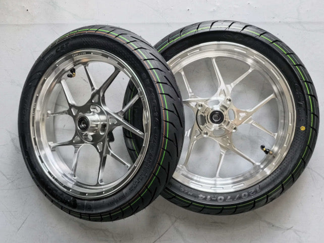 RXTdesigns CNC CHROME SUPERMOTO WHEELSET *Pre-order now*